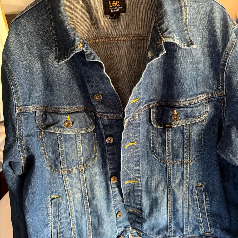 Lee Light Blue Denim Jacket with Yellow Logo